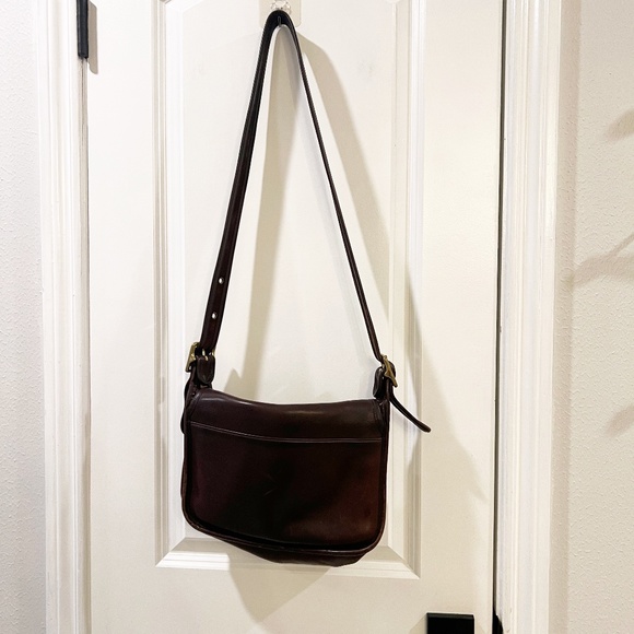 Vintage Coach Patricia's Legacy Bag in dark brown leather Crossbody Style 9951 - Picture 6 of 12